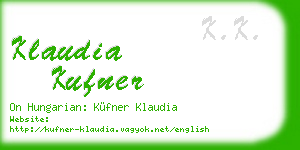 klaudia kufner business card